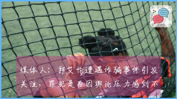 媒体人：郭艾伦遭遇诈骗事件引发关注，罪犯是否因舆论压力感到不安？